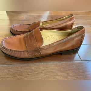 Leather penny loafers